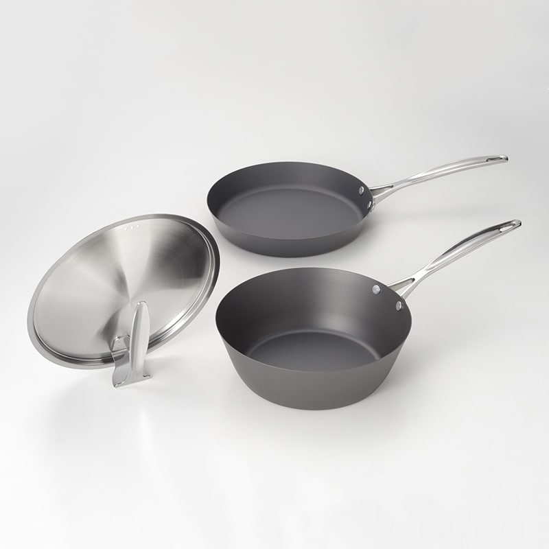 和平フレイズ 涅 IH対応 窒化鉄フライパン&いため鍋 スタンド式蓋付 24cm MB-2582 1個（ご注文単位1個）【直送品】