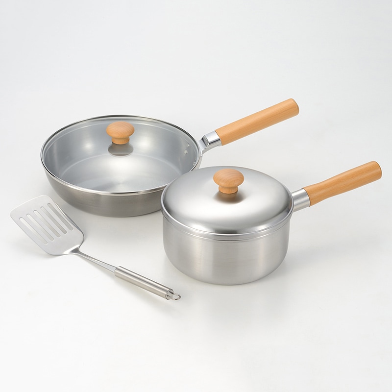 和平フレイズ 千歳 片手鍋18cm フライパン24cmセット ターナー付 CS-049 1個（ご注文単位1個）【直送品】