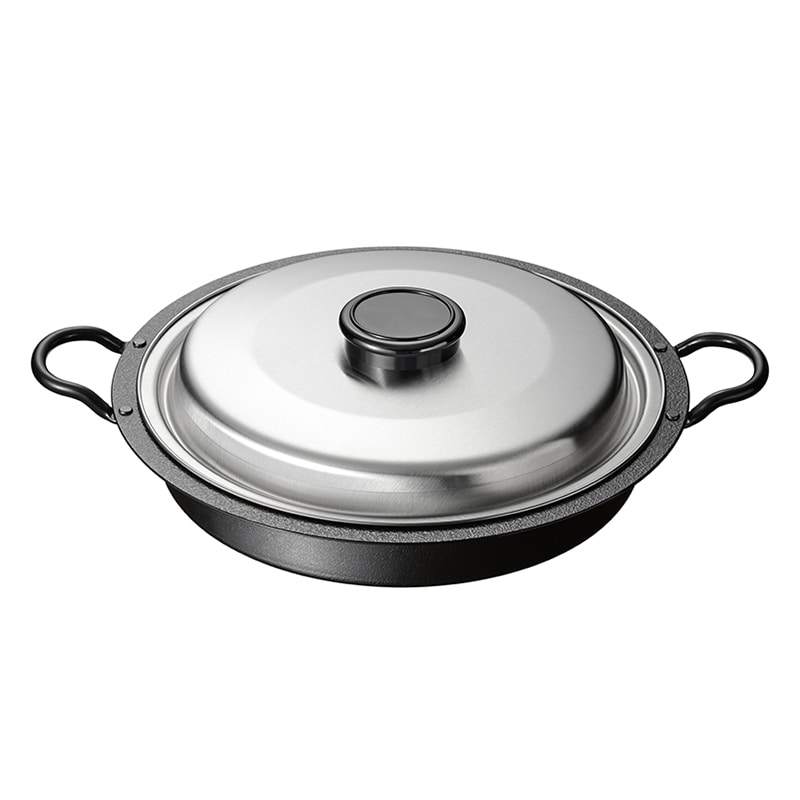 和平フレイズ 燕三 鉄焼肉・餃子鍋 IH対応 26cm ステンレス蓋付 EM-077 1個(ご注文単位1個)【直送品】