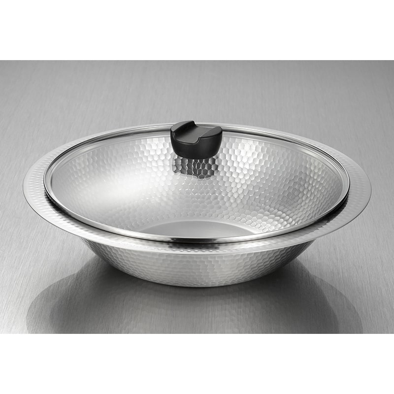 和平フレイズ 彩食庵 ガラス蓋付 IH対応 よせしゃぶ鍋 30cm MB-3447 1個（ご注文単位1個）【直送品】