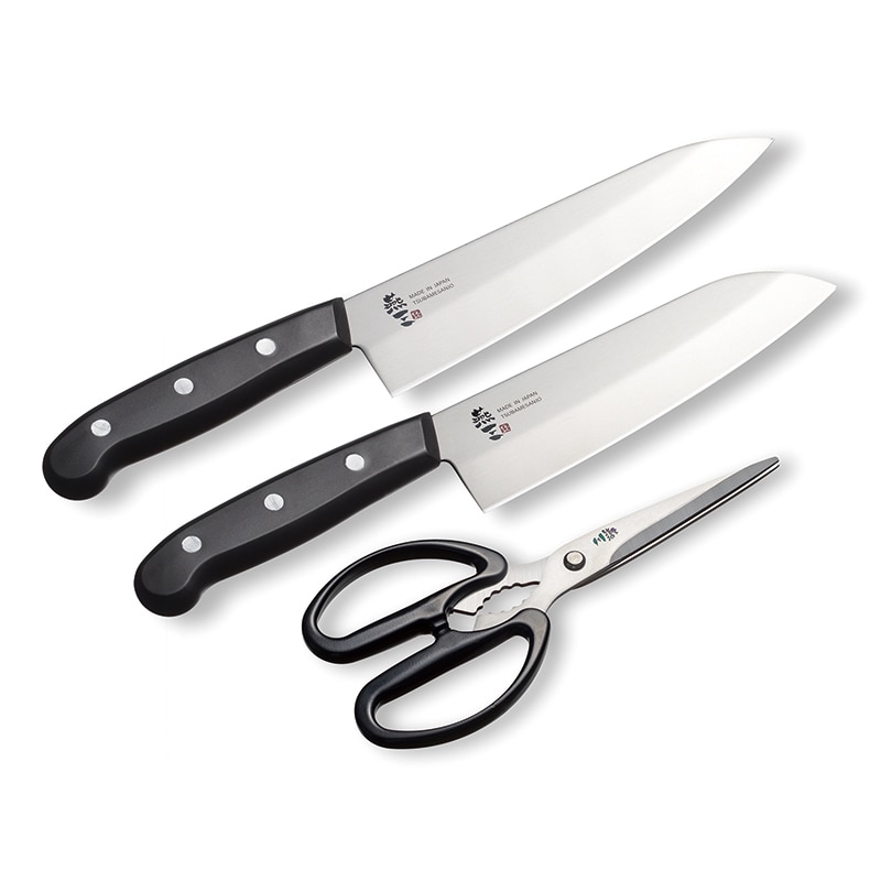 和平フレイズ 燕三 ステンレス包丁・キッチンハサミ 3点セットB EM-071 1セット（ご注文単位1セット）【直送品】