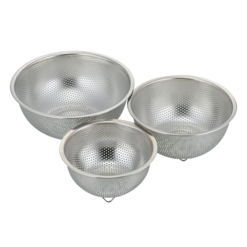 和平フレイズ ニュークリスティ パンチングざる 3点セット CR-8275 1セット（ご注文単位1セット）【直送品】