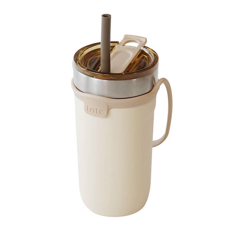 和平フレイズ トート ストロー付 3wayタンブラー 520ml アイボリー RH-1758 1個（ご注文単位1個）【直送品】