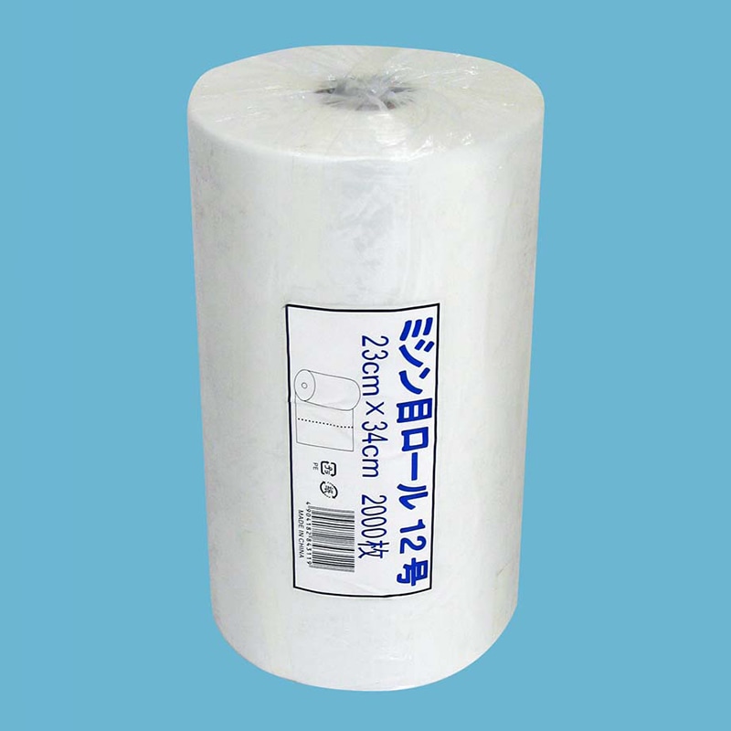 ニッコー ミシン目ロール ポリ袋 12号 RP-12 2000枚/本（ご注文単位6本）【直送品】