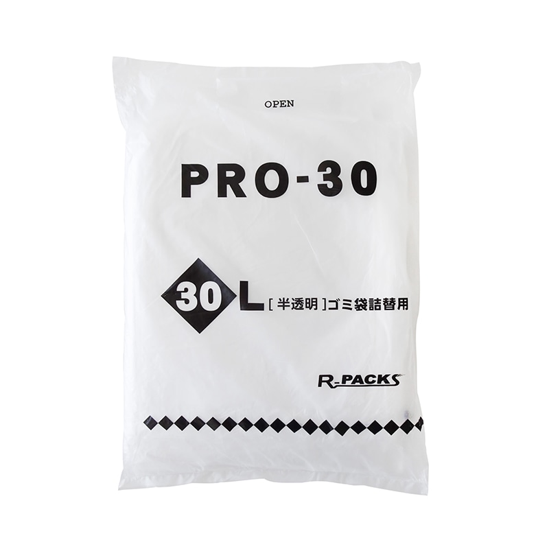 アルフォーインターナショナル 業務用ポリ袋 PRO-30 詰替用 30L 半透明 100枚 1冊（ご注文単位5冊）【直送品】