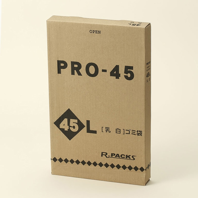 アルフォーインターナショナル 業務用ポリ袋 PRO-45 BOX 45L 乳白 100枚 1冊（ご注文単位5冊）【直送品】