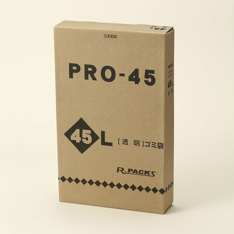 アルフォーインターナショナル 業務用ポリ袋 PRO-45 BOX 45L 透明 100枚 1冊（ご注文単位5冊）【直送品】