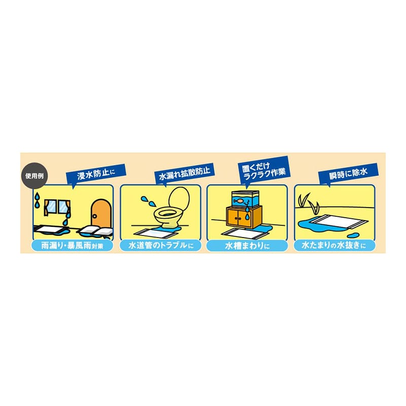 第一衛材 防災人 水たまり吸水シート 7L 10枚入 BMS-001 1袋(ご注文単位10袋)【直送品】