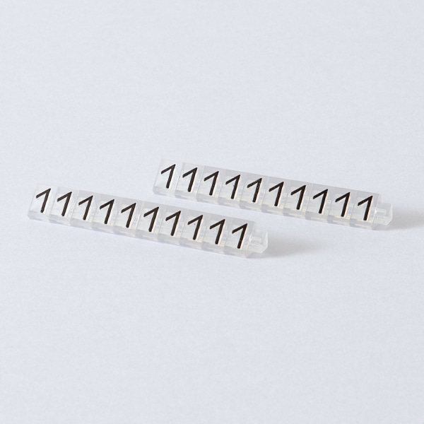 友屋 ニュープライスキューブ 補充用単品 L用 透明／黒文字 「1」 20粒 07105CL1 1袋（ご注文単位2袋）【直送品】