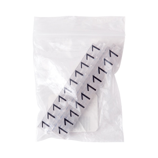 友屋 ニュープライスキューブ 補充用単品 L用 透明／黒文字 「1」 20粒 07105CL1 1袋（ご注文単位2袋）【直送品】