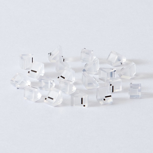 友屋 ニュープライスキューブ 補充用単品 L用 透明／黒文字 「-」 20粒 07105CL- 1袋（ご注文単位2袋）【直送品】