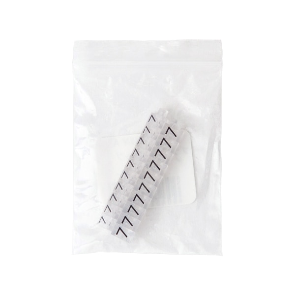 友屋 ニュープライスキューブ 補充用単品 M用 透明／黒文字 「7」 20粒 07106CL7 1袋（ご注文単位2袋）【直送品】