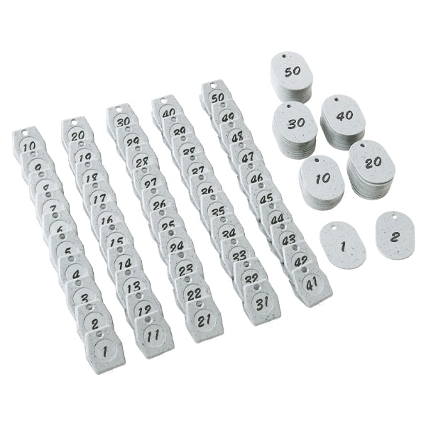 友屋 グラニットクロークチケット グレー 1~50 11005*** 1セット(ご注文単位1セット)【直送品】