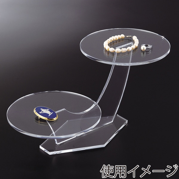 友屋 2段アクリル小物台 20490*** 1個(ご注文単位1個)【直送品】