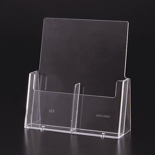 友屋 カタログホルダー 卓上タイプ 2C112 A4三ツ折 2列 22314 1個（ご注文単位2個）【直送品】