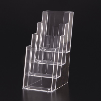 友屋 カタログホルダー 卓上タイプ 4C110 A4三ツ折 4段 22315 1個（ご注文単位2個）【直送品】