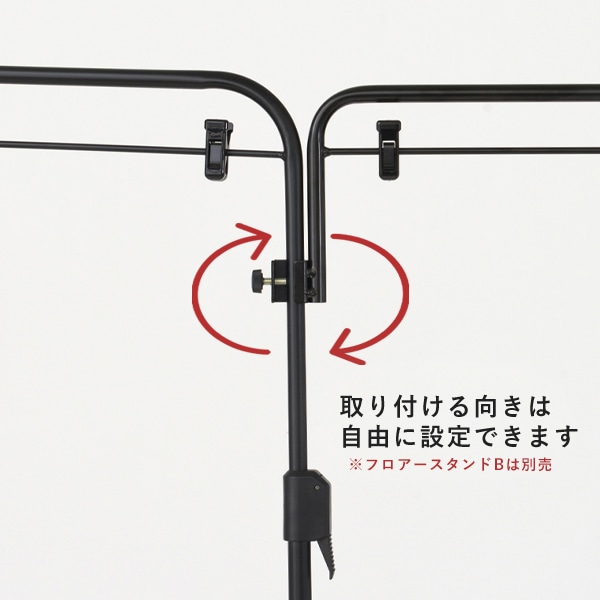 友屋 フロアースタンドB オプションジョイントパーツ ブラック 20724*** 1個(ご注文単位1個)【直送品】