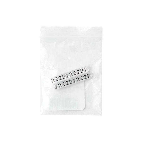 友屋 ニュープライスキューブ 補充用単品 S用 透明／黒文字 「2」 20粒 07107CL2 1袋（ご注文単位2袋）【直送品】