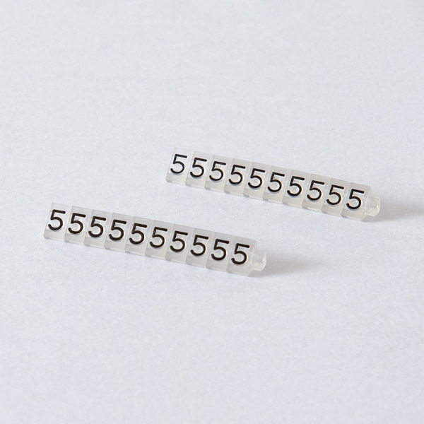 友屋 ニュープライスキューブ 補充用単品 S用 透明／黒文字 「5」 20粒 07107CL5 1袋（ご注文単位2袋）【直送品】
