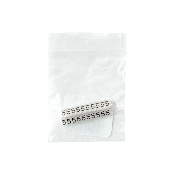 友屋 ニュープライスキューブ 補充用単品 S用 透明／黒文字 「5」 20粒 07107CL5 1袋（ご注文単位2袋）【直送品】