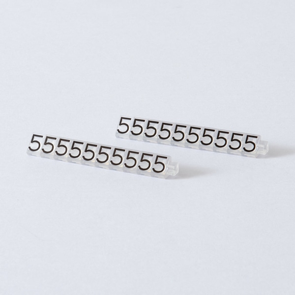 友屋 ニュープライスキューブ 補充用単品 L用 透明／黒文字 「5」 20粒 07105CL5 1袋（ご注文単位2袋）【直送品】