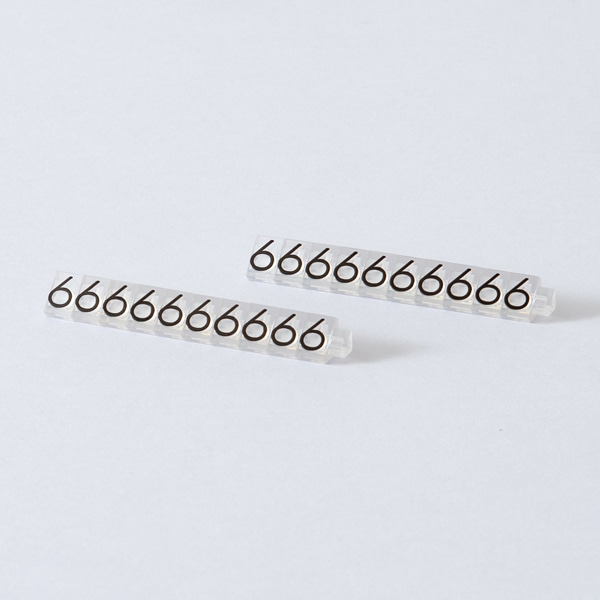 友屋 ニュープライスキューブ 補充用単品 L用 透明／黒文字 「6」 20粒 07105CL6 1袋（ご注文単位2袋）【直送品】