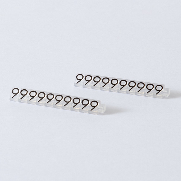 友屋 ニュープライスキューブ 補充用単品 L用 透明／黒文字 「9」 20粒 07105CL9 1袋（ご注文単位2袋）【直送品】