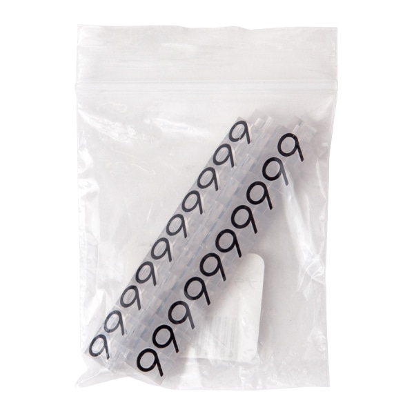 友屋 ニュープライスキューブ 補充用単品 L用 透明／黒文字 「9」 20粒 07105CL9 1袋（ご注文単位2袋）【直送品】