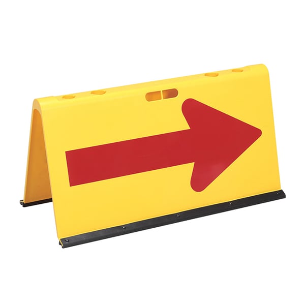 友屋 山型方向板 矢印反射 黄／赤矢印 42443YLW 1個（ご注文単位1個）【直送品】