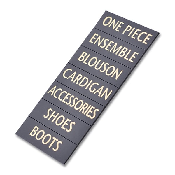 友屋 トータルプライス マグネット英字品名シート 黒地ゴールド文字 シートD 31271GLD 1個（ご注文単位5個）【直送品】