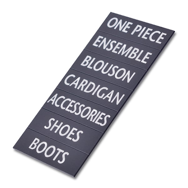 友屋 トータルプライス マグネット英字品名シート 黒地シルバー文字 シートD 31271SLV 1個（ご注文単位5個）【直送品】