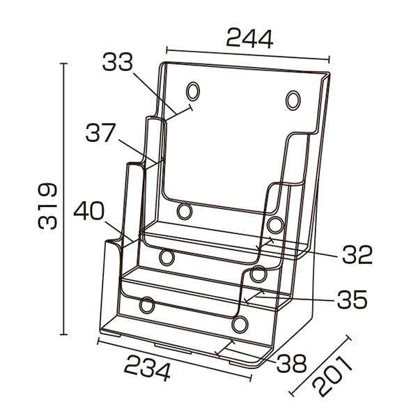 友屋 カタログケース A4　3段　T773 59167 1個（ご注文単位1個）【直送品】