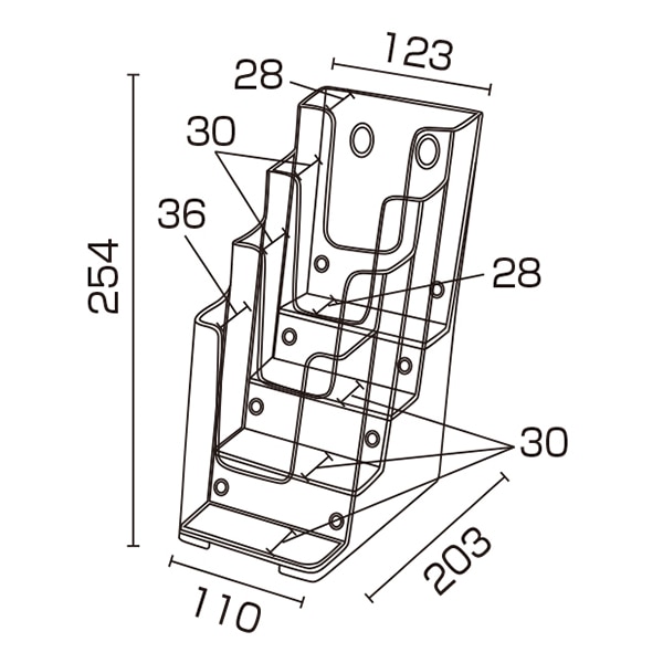 友屋 カタログケース A4 三ツ折4段 T777 59165 1個(ご注文単位1個)【直送品】