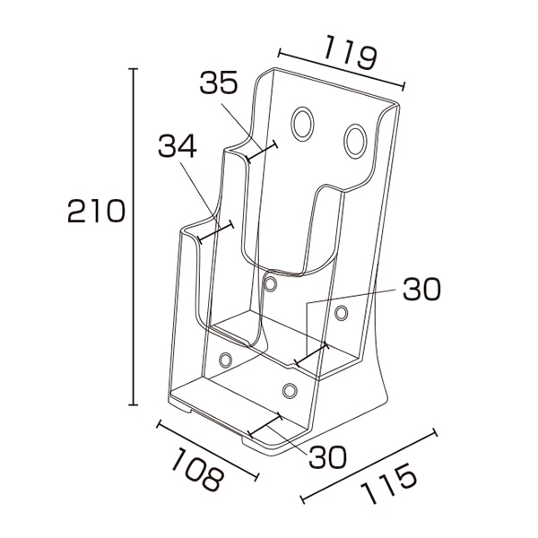 友屋 カタログケース A4 三つ折2段 T772 59168 1個(ご注文単位1個)【直送品】