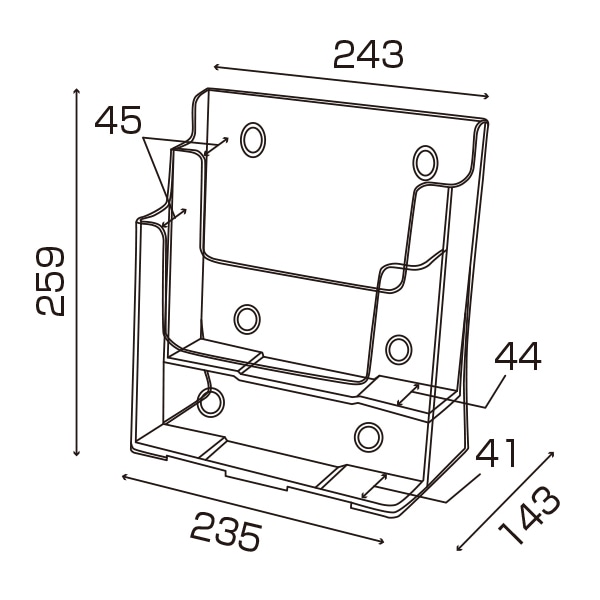 友屋 カタログケース A4　2段　T776 59169 1個（ご注文単位1個）【直送品】