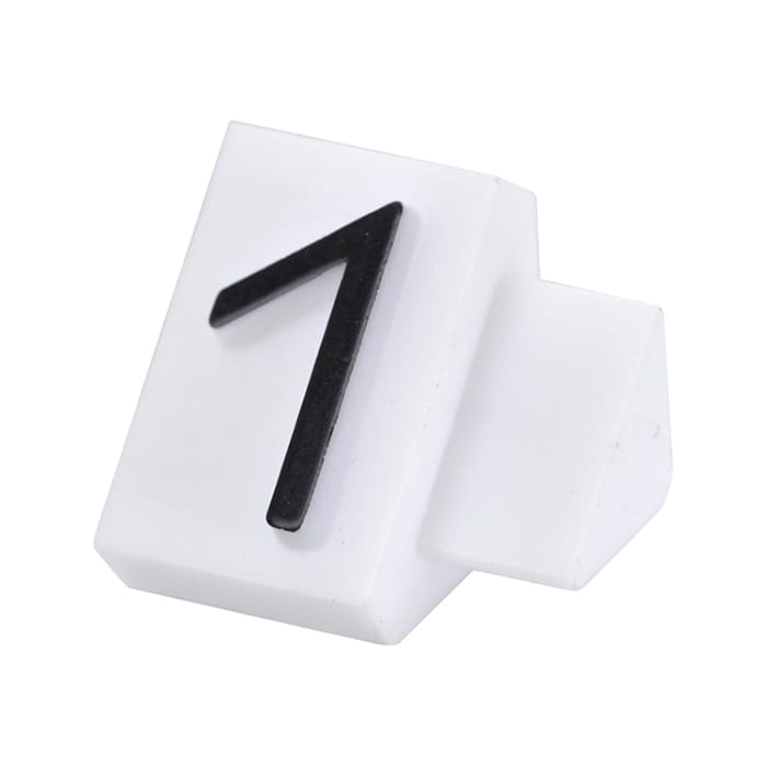 友屋 ニュープライスキューブ 補充用単品 L用 白／黒文字 「1」 20粒 07105BK1 1袋（ご注文単位2袋）【直送品】