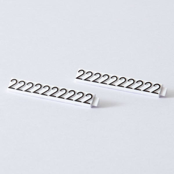 友屋 ニュープライスキューブ 補充用単品 L用 白／黒文字 「2」 20粒 07105BK2 1袋（ご注文単位2袋）【直送品】