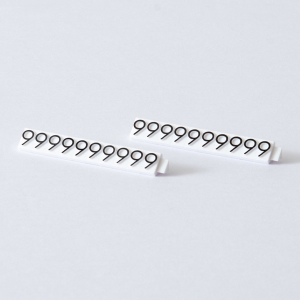 友屋 ニュープライスキューブ 補充用単品 L用 白／黒文字 「9」 20粒 07105BK9 1袋（ご注文単位2袋）【直送品】