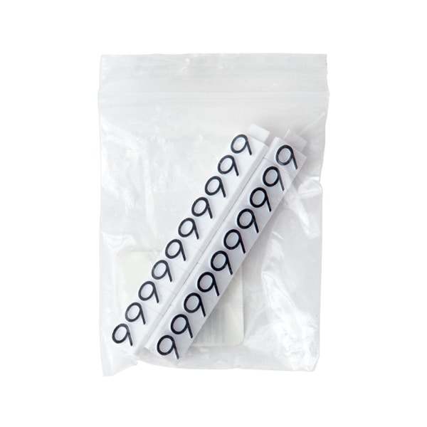 友屋 ニュープライスキューブ 補充用単品 L用 白／黒文字 「9」 20粒 07105BK9 1袋（ご注文単位2袋）【直送品】