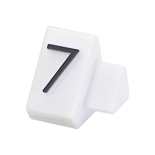 友屋 ニュープライスキューブ 補充用単品 M用 白／黒文字 「7」 20粒 07106BK7 1袋（ご注文単位2袋）【直送品】