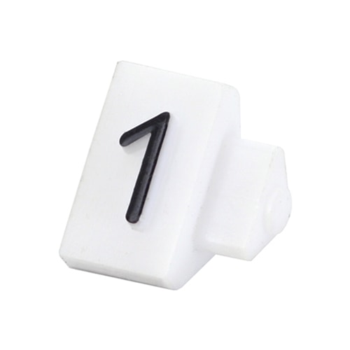 友屋 ニュープライスキューブ 補充用単品 S用 白／黒文字 「1」 20粒 07107BK1 1パック（ご注文単位2パック）【直送品】