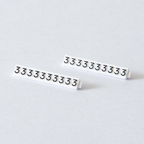 友屋 ニュープライスキューブ 補充用単品 S用 白／黒文字 「3」 20粒 07107BK3 1パック（ご注文単位2パック）【直送品】