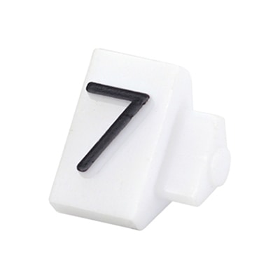 友屋 ニュープライスキューブ 補充用単品 S用 白／黒文字 「7」 20粒 07107BK7 1パック（ご注文単位2パック）【直送品】