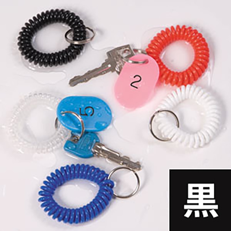 友屋 カギ用品 カールバンド ブラック 52017BLK 1個(ご注文単位1個)【直送品】