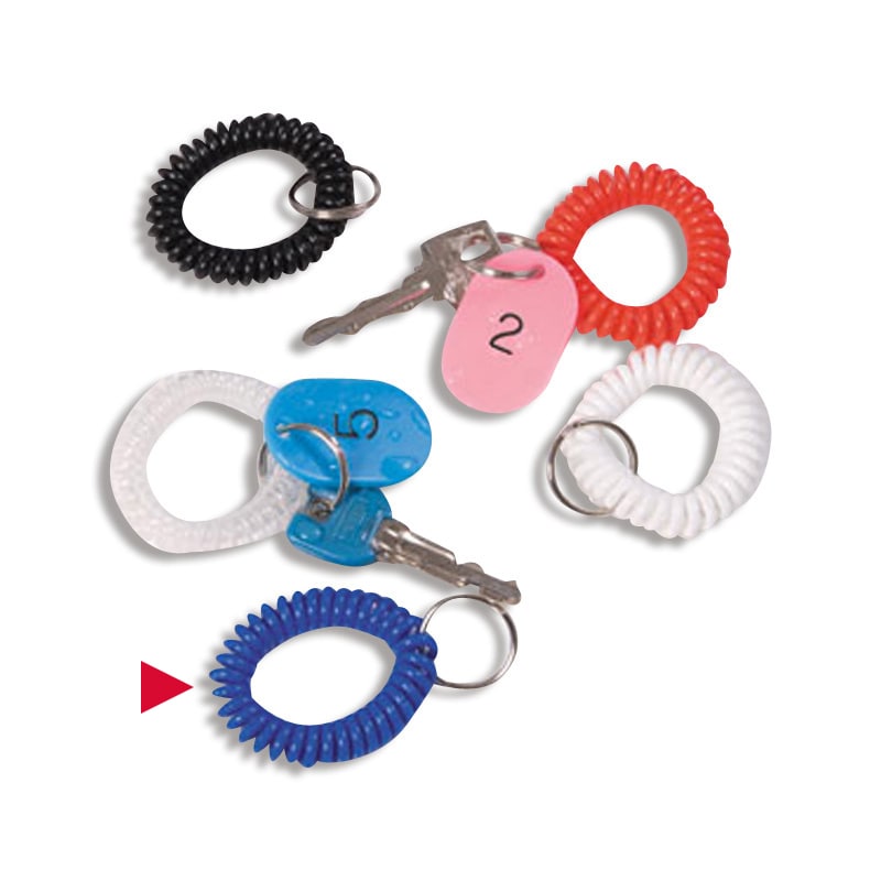 友屋 カギ用品　カールバンド ブルー 52017BLU 1個（ご注文単位1個）【直送品】