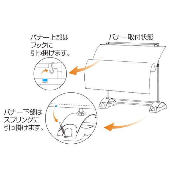 友屋 アルファバナー ダブル両面 52877-2＊ 1台（ご注文単位1台）【直送品】