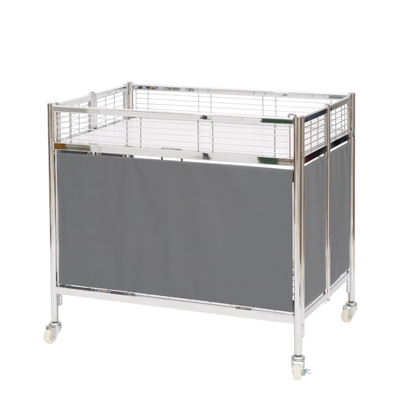 友屋 中折れ式ワゴン W900mm グレー 51897GRY 1台（ご注文単位1台）【直送品】