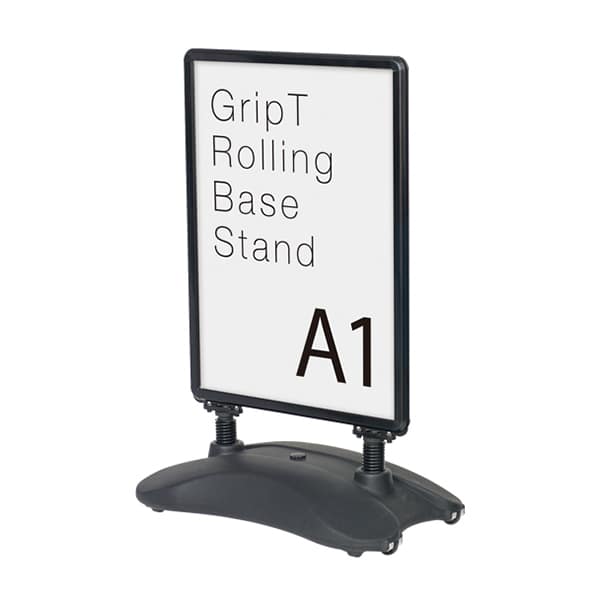 友屋 スタンド看板 グリップT ローリングベーススタンド A1 黒 53301-1B 1台（ご注文単位1台）【直送品】