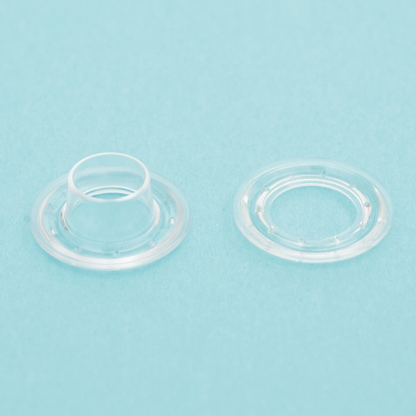 友屋 ハトメ 透明プラスチック 100個入 58446P25 1パック（ご注文単位1パック）【直送品】