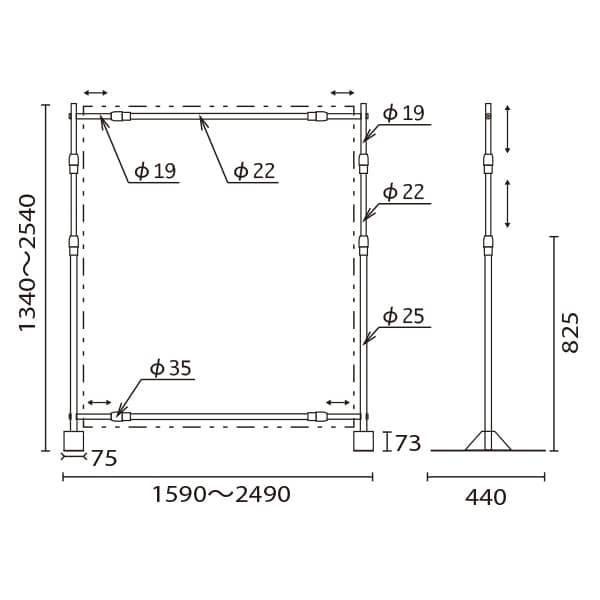 友屋 イージーウォ-ル 56954-1＊ 1台（ご注文単位1台）【直送品】